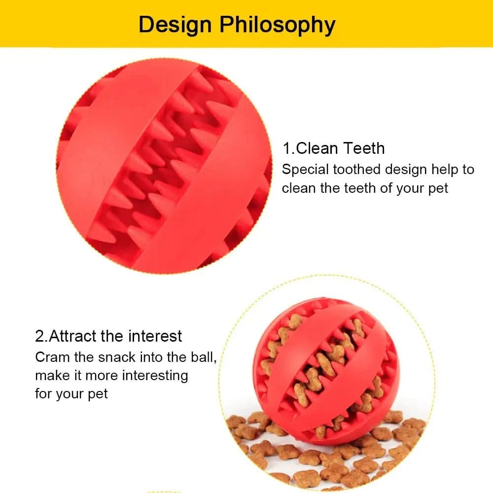 Silicone Pet Toy Ball - PawsiFypets - Yellow / Large My Store