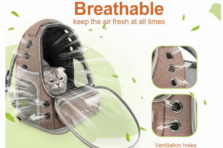 Pet Carrier Backpack | Transparent Space Capsule Window for Cats & Small Dogs - PawsiFypets