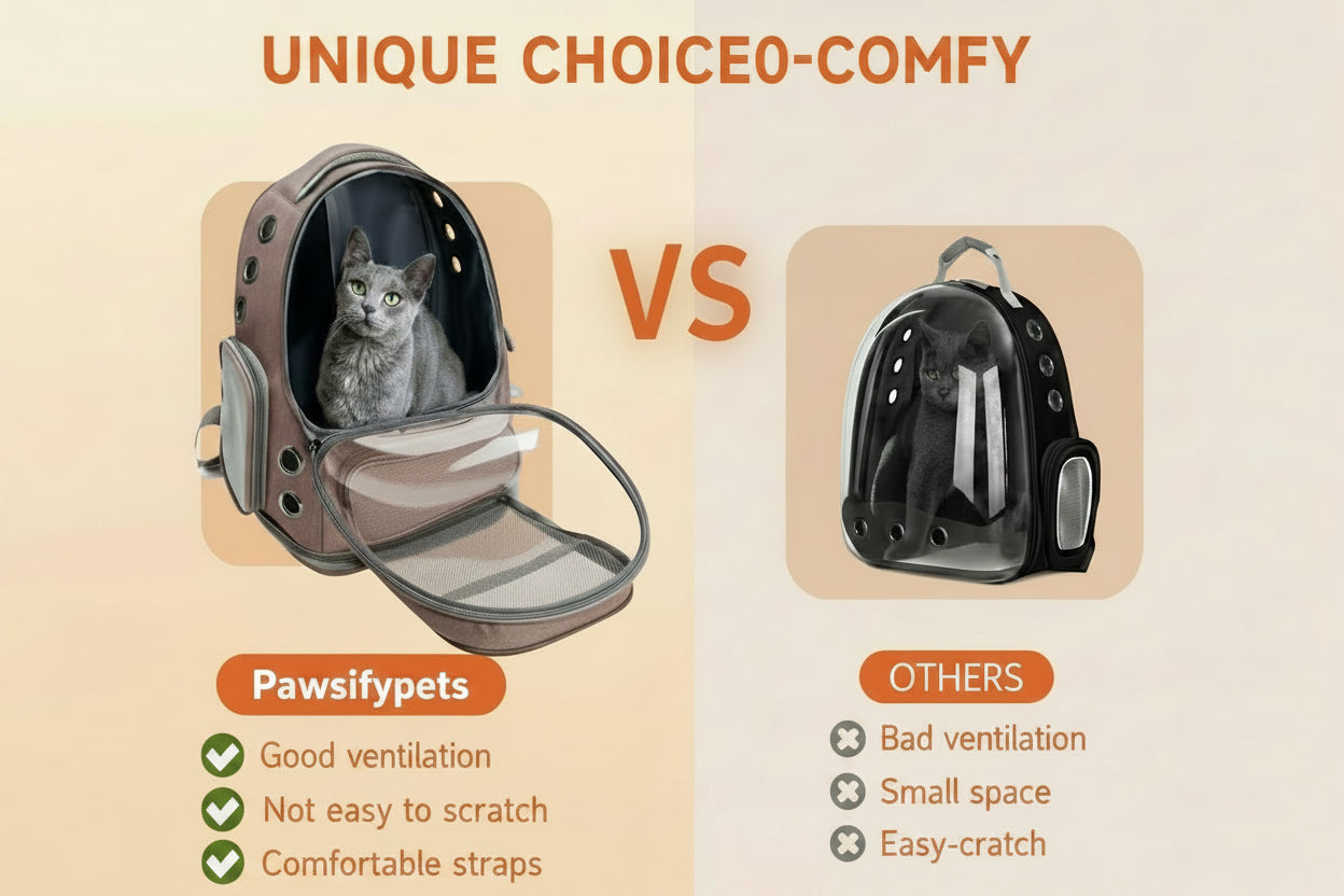 Pet Carrier Backpack | Transparent Space Capsule Window for Cats & Small Dogs - PawsiFypets
