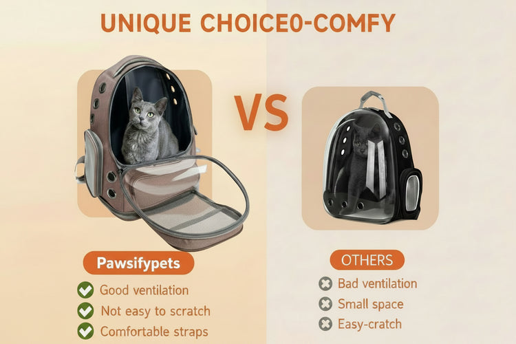 Pet Carrier Backpack | Transparent Space Capsule Window for Cats & Small Dogs - PawsiFypets