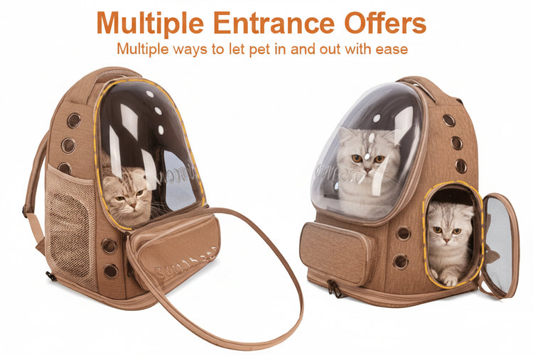 Pet carrier with multiple entrances on a white  background Pawsifypets 