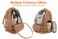 Pet carrier with multiple entrances on a white  background Pawsifypets 