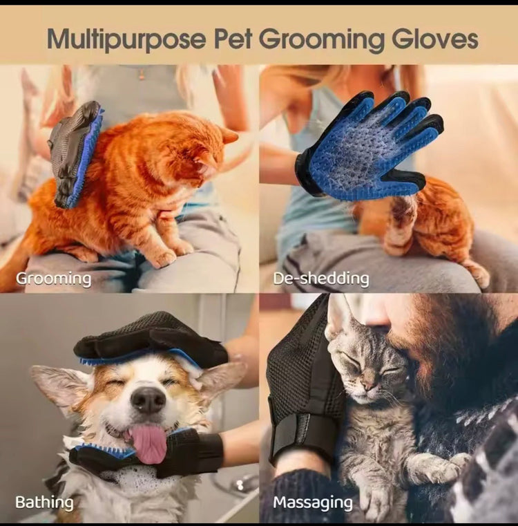 Pet Grooming Glove & Comb Set | Shedding Tool for Cats & Dogs - PawsiFypets