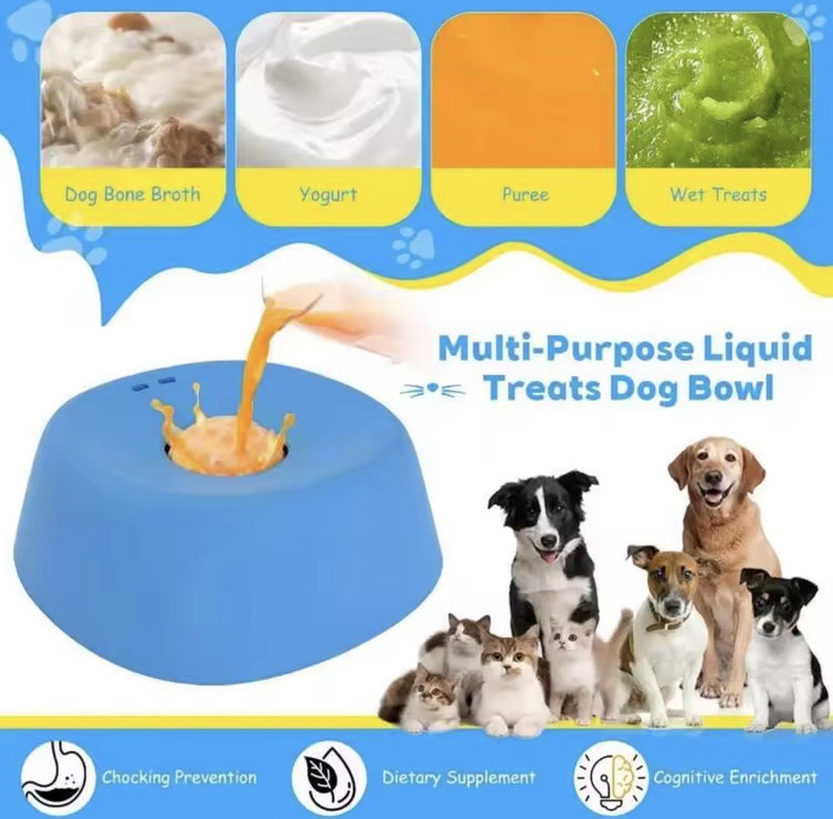 Pet Liquid Non - Slip Bone Broth Dog Licking Bowl - PawsiFypets