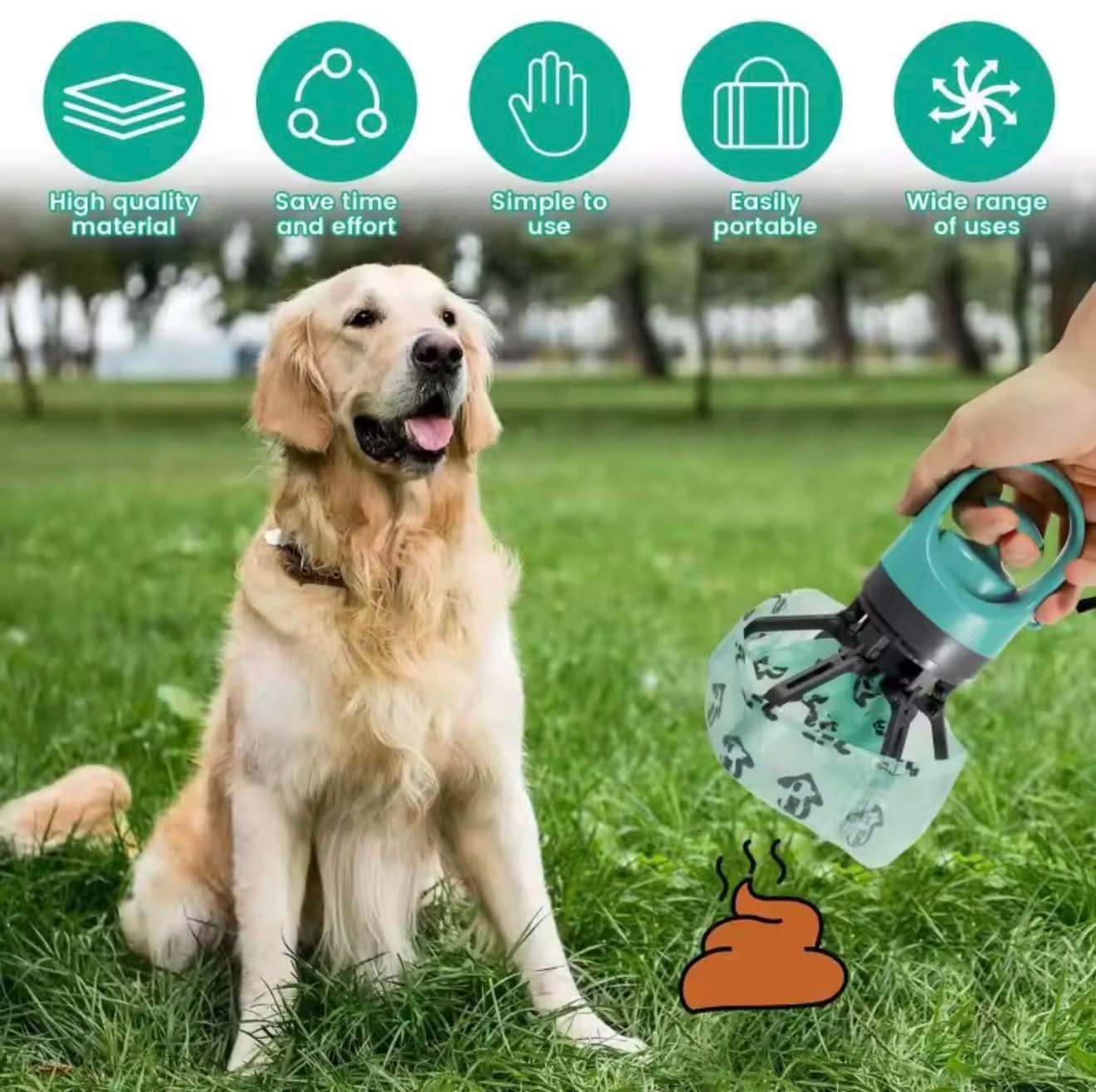 Pet Poop Scooper – Easy One - Handed Waste Removal for Dogs Hygienic Pooper Scooper - PawsiFypets