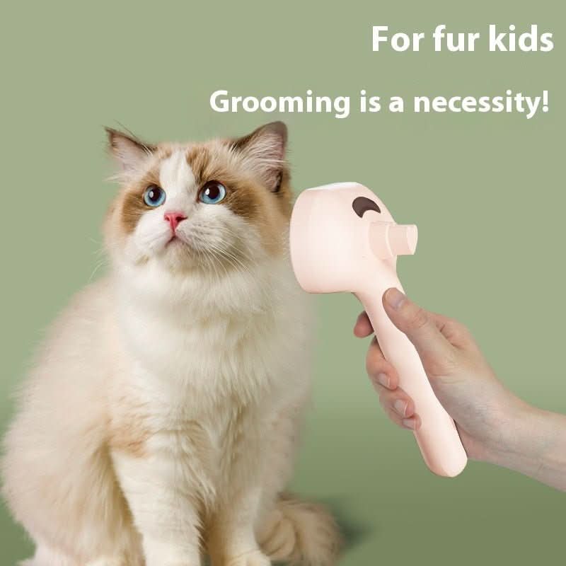 Pet Steam Brush with Water Mist Spray - PawsiFypets Pets Care - Green PawsiFypets