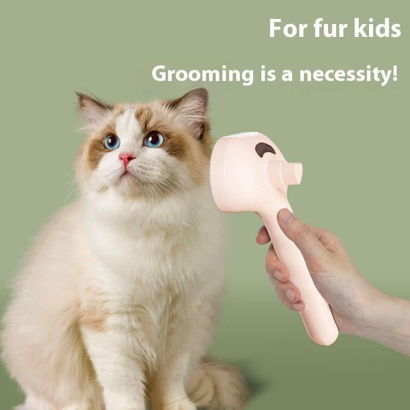 Pet Steam Brush with Water Mist Spray - PawsiFypets