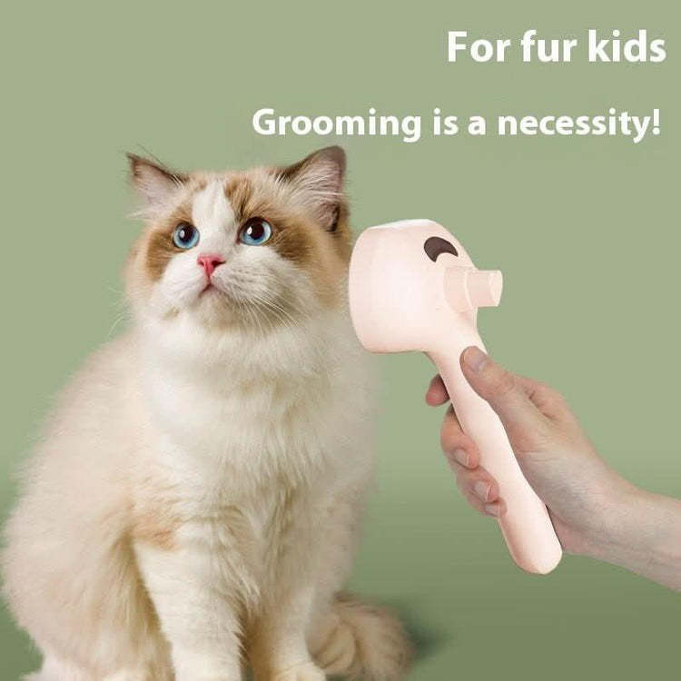 Pet Steam Brush with Water Mist Spray - PawsiFypets