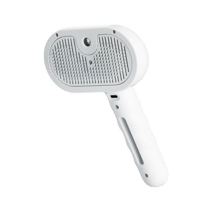 Pet Steam Brush with Water Mist Spray - PawsiFypets Pets Care - White PawsiFypets