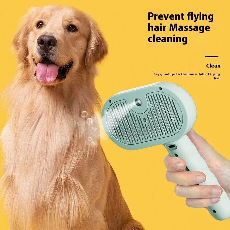Pet Steam Brush with Water Mist Spray - PawsiFypets