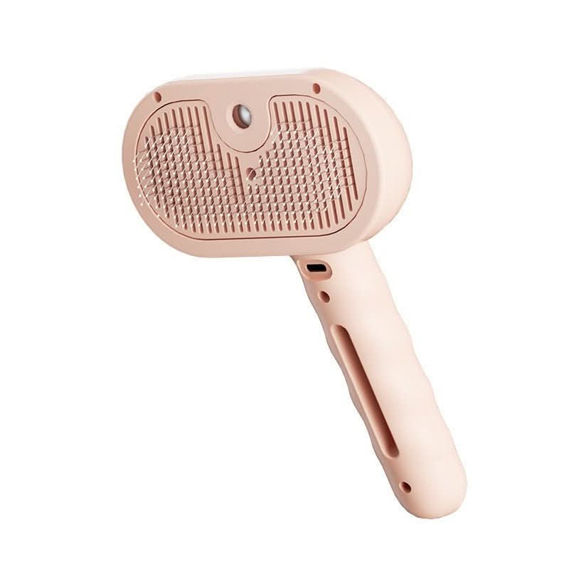 Pet Steam Brush with Water Mist Spray - PawsiFypets Pets Care - Pink PawsiFypets