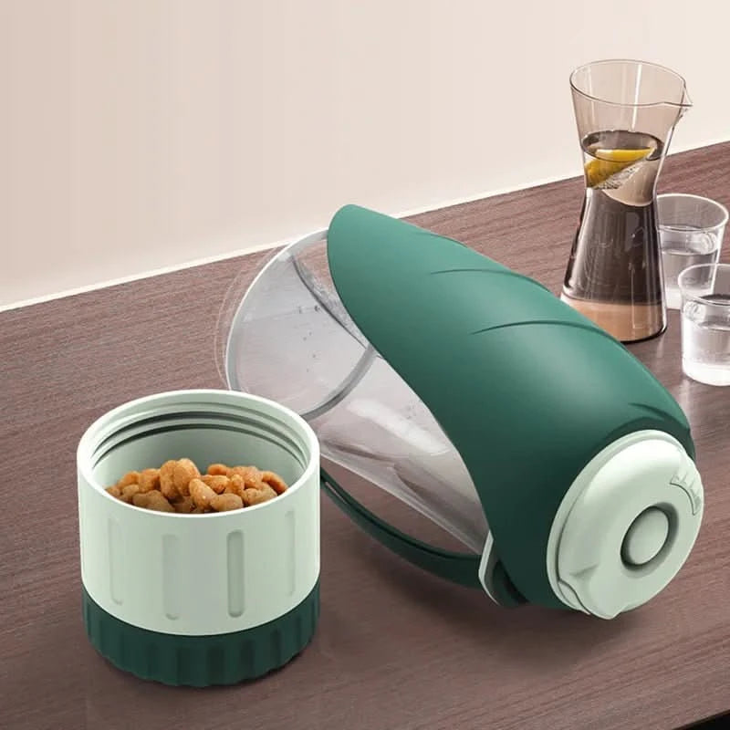 Travel 2-in-1 Bottle Water & Food Bowl - PawsiFypets - Blue powder / one size PawsiFypets
