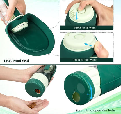 Travel 2-in-1 Bottle Water & Food Bowl - PawsiFypets - Blue powder / one size PawsiFypets