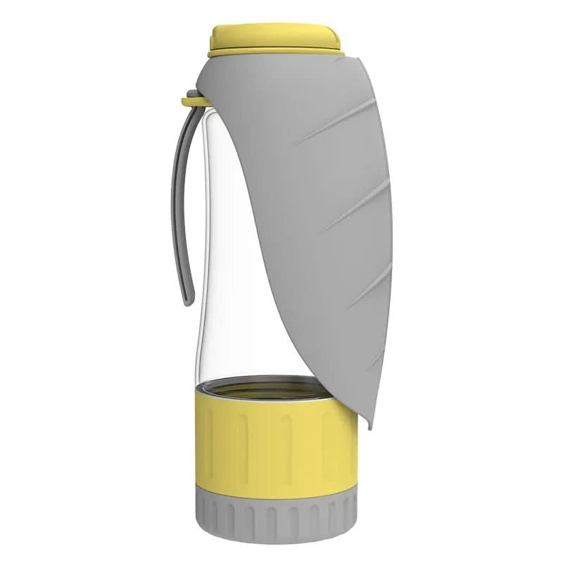 Travel 2-in-1 Bottle Water & Food Bowl - PawsiFypets - Grey yellow / n/a PawsiFypets