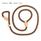 Brown rope dog collar leash with leather accents, 8mm diameter, 1.8m length on white background