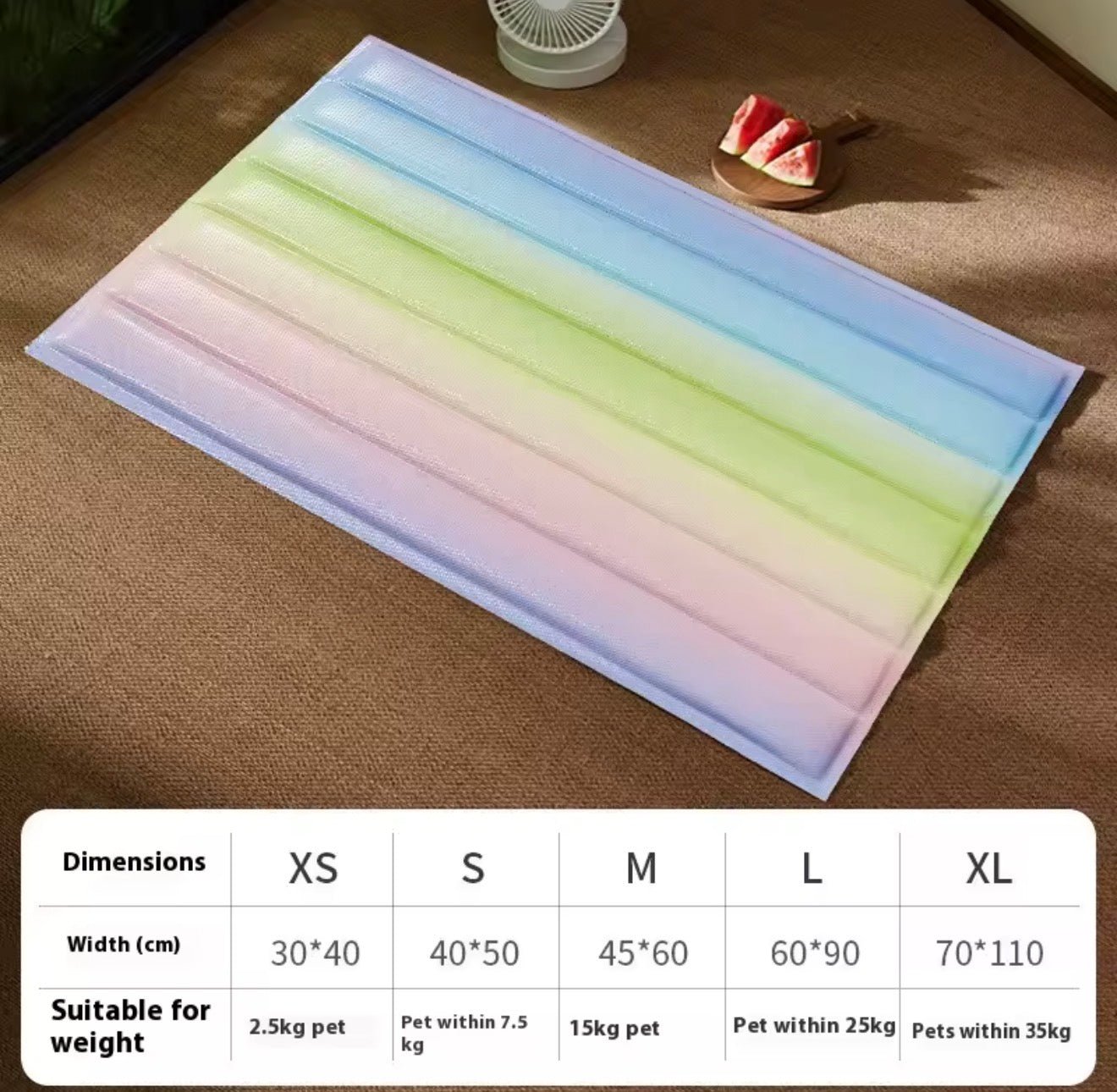 Rainbow Ice Nest Pet Cooling Mat - PawsiFypets