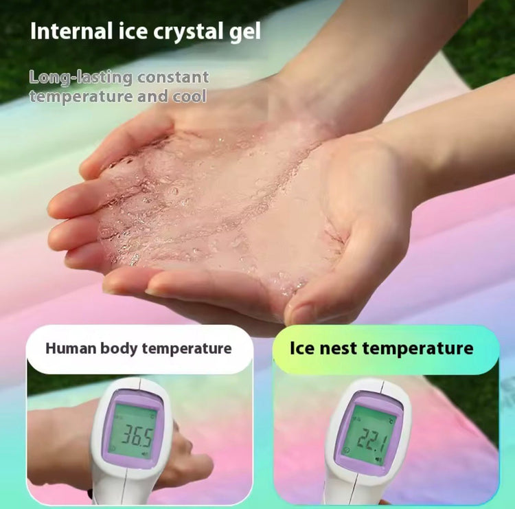 Rainbow Ice Nest Pet Cooling Mat - PawsiFypets