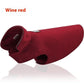 Wine red reversible dog winter coat with soft fleece material, displayed on white background