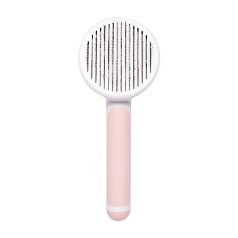 Self-Cleaning Pet Brush - Hair Removal Comb for Dogs & Cats with Easy Release - PawsiFypets Pet Grooming Tools - Pink PawsiFypets