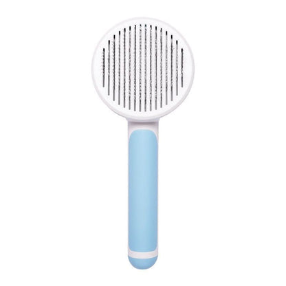 Self-Cleaning Pet Brush - Hair Removal Comb for Dogs & Cats with Easy Release - PawsiFypets Pet Grooming Tools - Blue PawsiFypets
