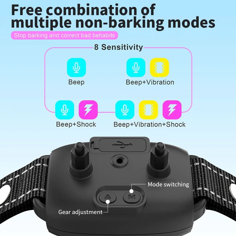 Smart Anti-Bark Fog Collar - PawsiFypets Pets Care - Black PawsiFypets