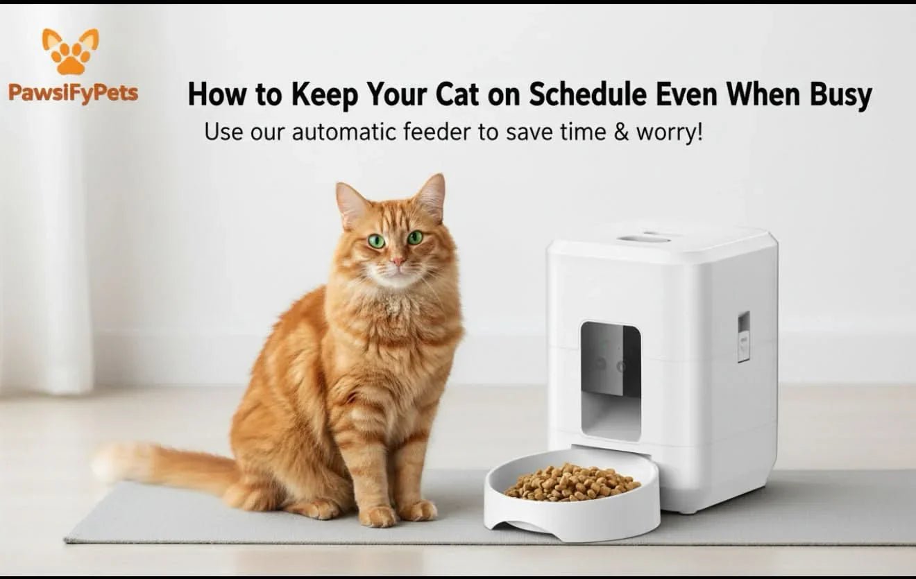 WiFi Smart Pet Feeder with HD Camera & App-Controlled Dispenser, Two-Way Audio - Remote Feeding - PawsiFypets