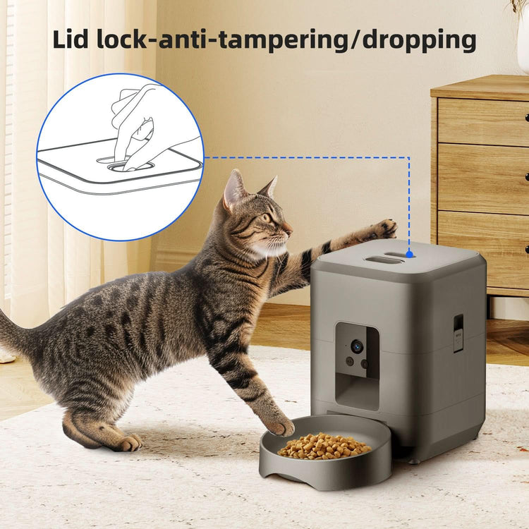 WiFi Smart Pet Feeder with HD Camera & App-Controlled Dispenser, Two-Way Audio - Remote Feeding - PawsiFypets