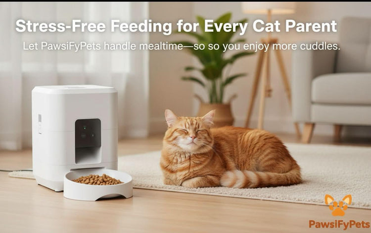 WiFi Smart Pet Feeder with HD Camera & App-Controlled Dispenser, Two-Way Audio - Remote Feeding - PawsiFypets