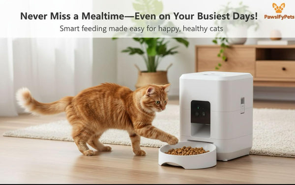 WiFi Smart Pet Feeder with HD Camera & App-Controlled Dispenser, Two-Way Audio - Remote Feeding - PawsiFypets