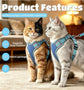 Step-in Escape-Proof Cat Harness Set, Adjustable for Walking for Small Medium Dogs/Cats - PawsiFypets