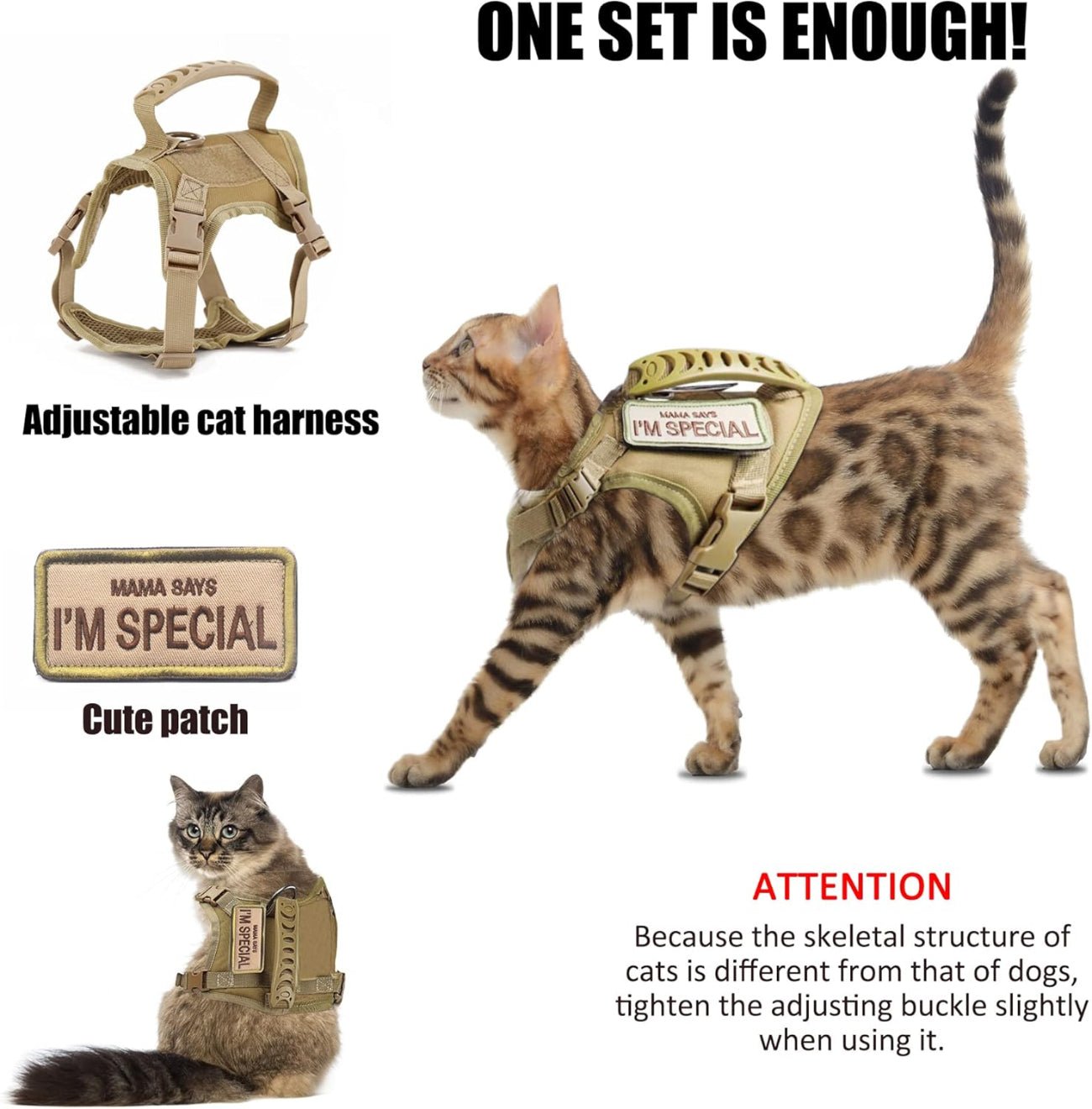 Tactical Cat Chest Harness - Escape - Proof Adventure Vest - PawsiFypets