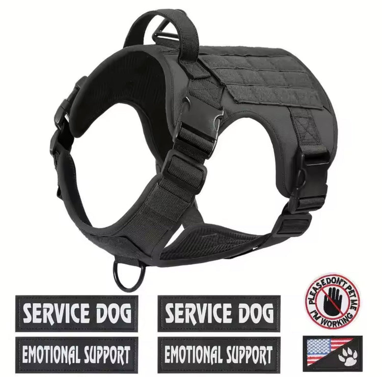 Ultra-soft padded tactical control handle on a 1050D military-grade nylon dog vest Pawsifypets 