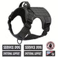 Ultra-soft padded tactical control handle on a 1050D military-grade nylon dog vest Pawsifypets 