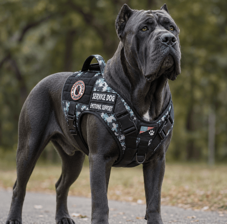 Tactical Service Dog Harness - Escape - Proof Vest with Handle + 4 Patches Included - PawsiFypets