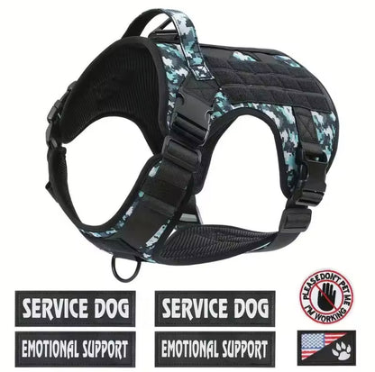 Quick-release heavy-duty cobra buckles and reinforced X-stitching on a K9 service dog harness Pawsifypets 