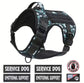 Quick-release heavy-duty cobra buckles and reinforced X-stitching on a K9 service dog harness Pawsifypets 