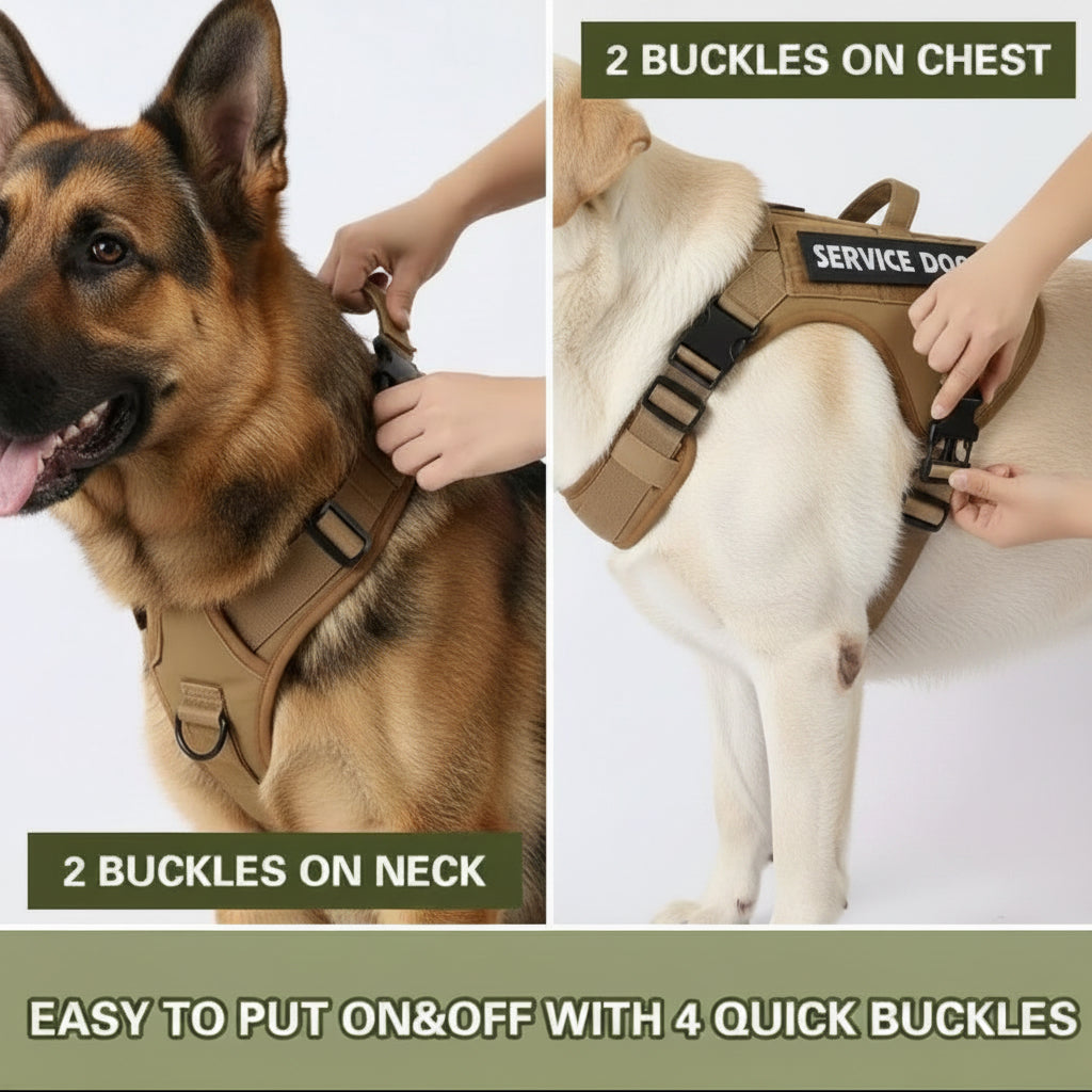 Breathable padded mesh lining and 4-point adjustable straps for an escape-proof dog harness - PawsiFypets