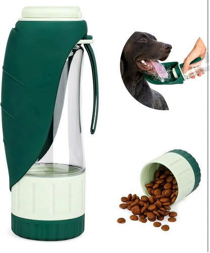 Travel 2 - in - 1 Bottle Water & Food Bowl - PawsiFypets